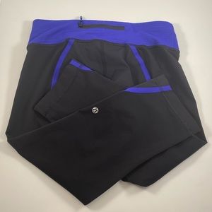 LULULEMON Run Track Time Crop Leggings Size 8